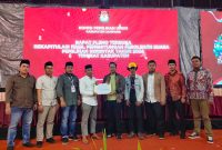 KPU sampang saat gelar rapat pleno rekapitulasi di Gor Infor samang