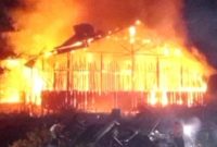 Kondisi gedung paud yang terbakar