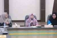 Ketua TP PKKKabupaten Tanjung Jabung Barat, Hj. Fadhilah Sadat, memimpin langsung rapat rutin bulanan