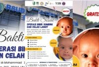 Pamflet kegiatan operasi bibir sumbing di RSUD dr. Muhammad Zyn Sampang
