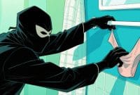 Ilustrasi maling pencuri pakaian dalam wanita