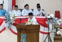 Gubernur Jambi Dr. H. Al Haris, S.Sos., M.H., saat berikan sambutan di Rapat paripurna