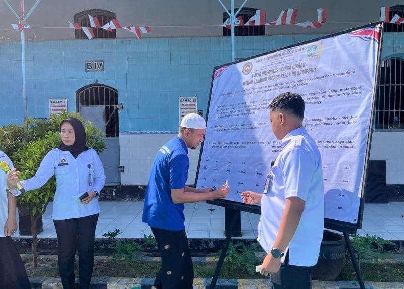 Rutan sampang saat penandatanganan Fakta Integritas Zero Halinar