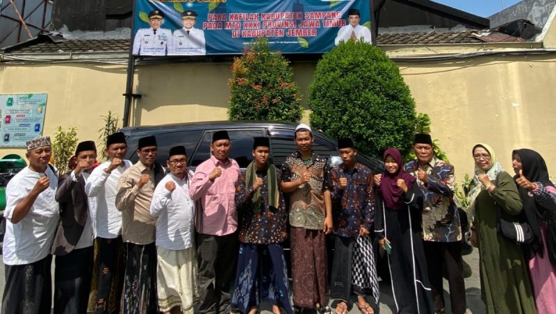 Para kafilah MTQ XXXI Perwakilan Kabupaten Sampang yang berhasil mendapatkan juara