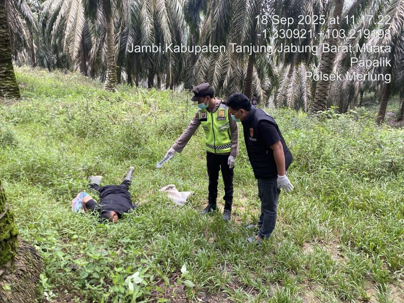 Seorang pria saat ditemukan dalam kondisi mati