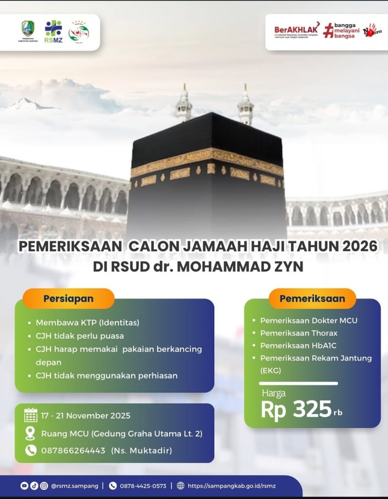 Pamflet vaksin calon jamaah haji 2026